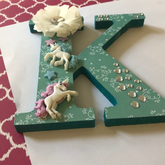 *SOLD* Handcrafted Wooden letter k - Picture 2 of 2